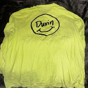 Duvin Design co Long Sleeve tee bright yellow/Green XXL